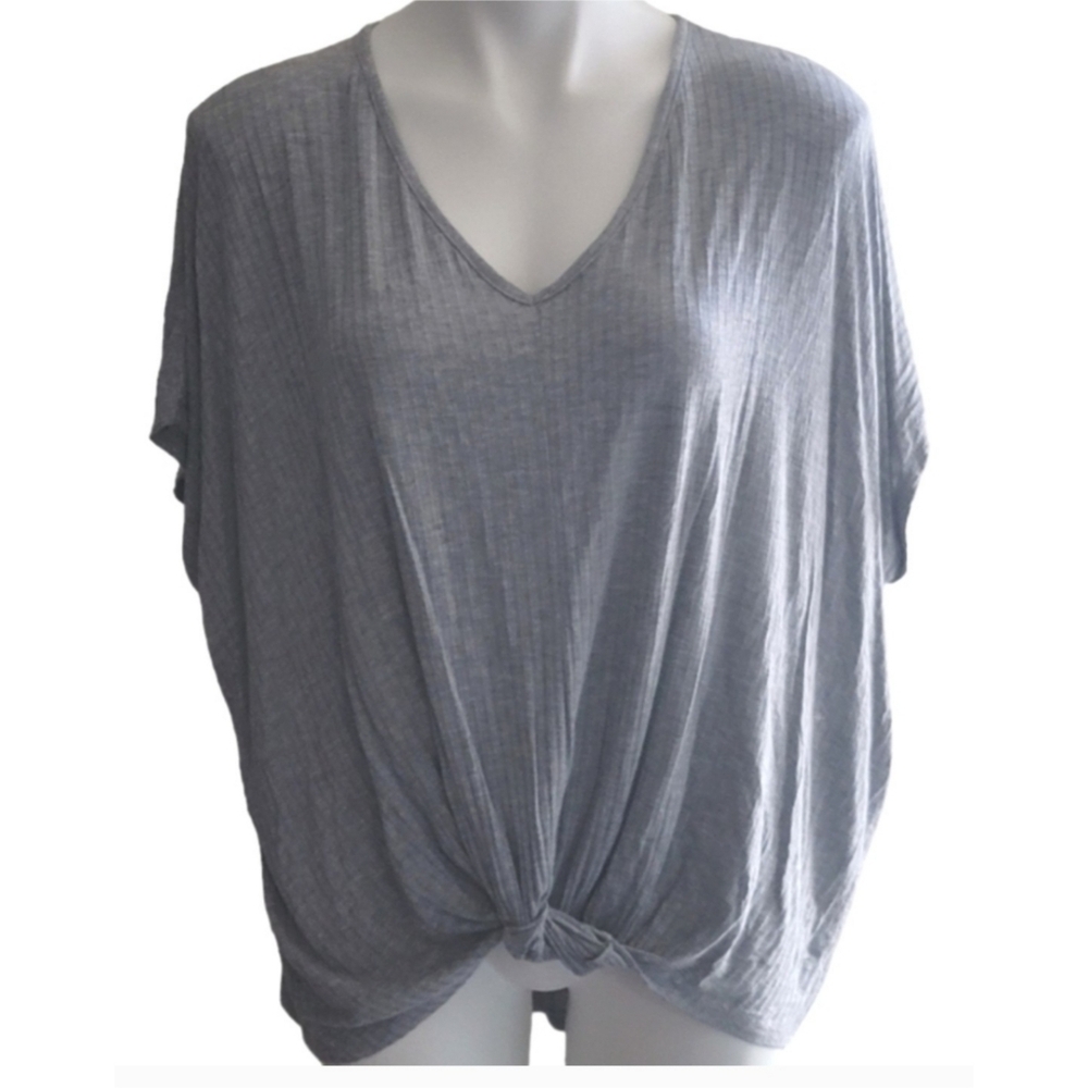 Botanique Knot front top Gray Size 1X - Picture 7 of 7